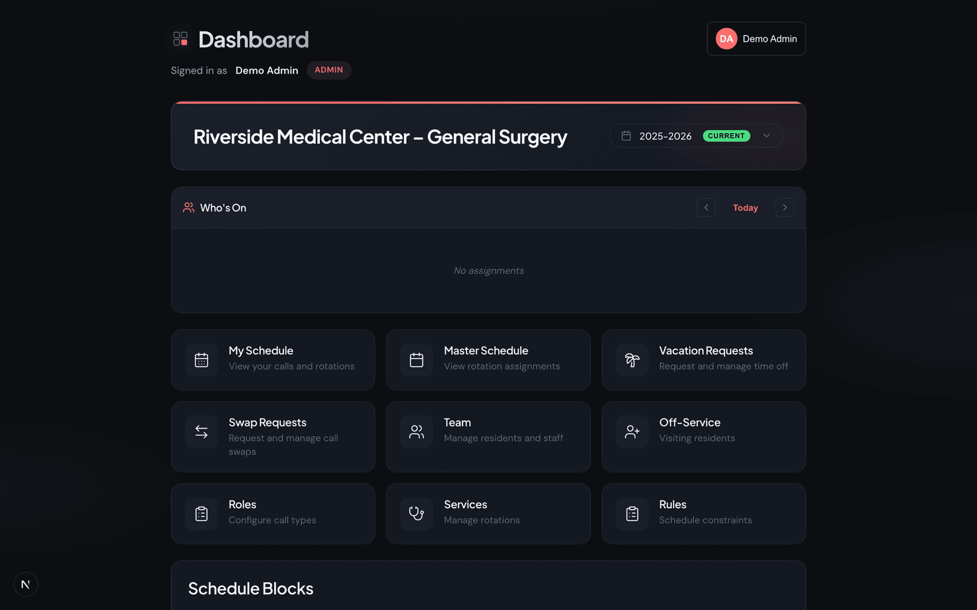 Dashboard overview
